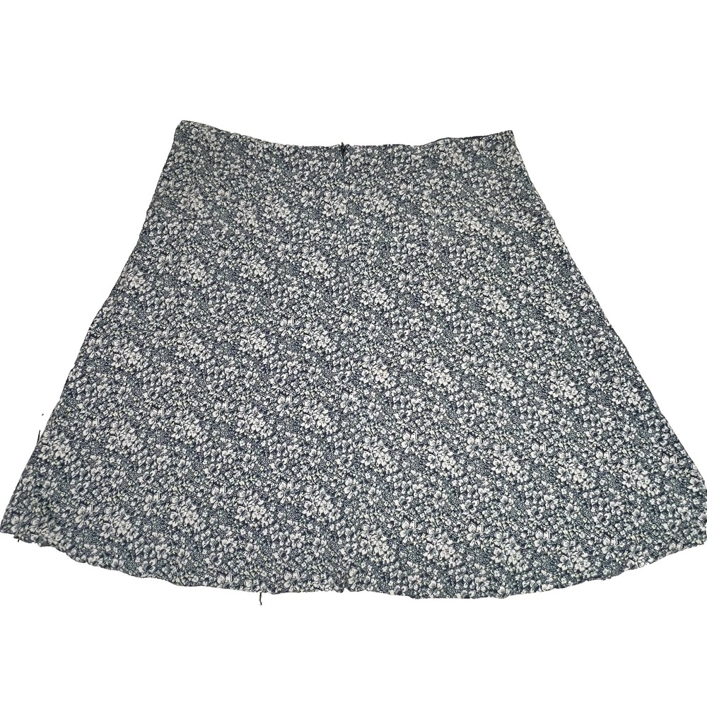 Ann Taylor Factory Ladies Floral Skirt Sz 16 Blue Green And White Fully Lined